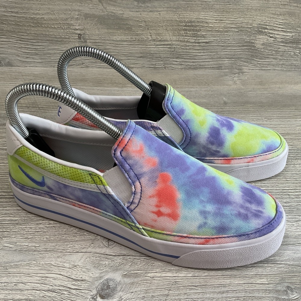 Nike Court Legacy Women's Size 6.5 Slip On Shoes Tie Dye CZ1752-900